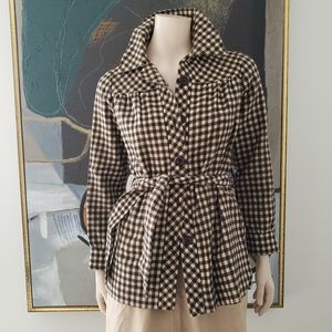 Vintage | Belted Wool Blend Utility Jacket